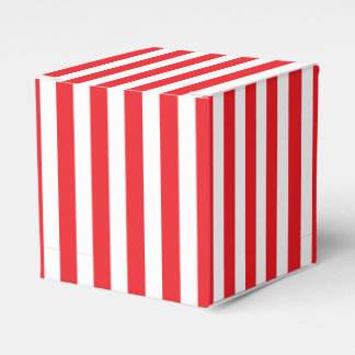 Caja Para Regalos Rayas Clásicas Rojas y Blancas