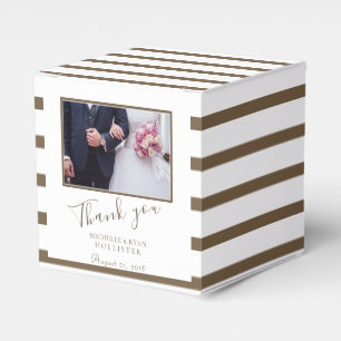 Caja Para Regalos Rayas de Boda de fotos Gracias a la personalizació