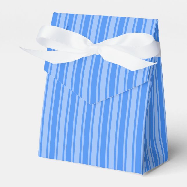 Caja Para Regalos Rayas de caramelo azul (Front Side)