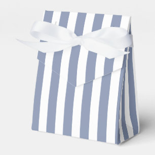 Caja Para Regalos Rayas de caramelo azul gris y blanco