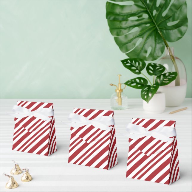 Caja Para Regalos Rayas de Caramelo de Navidad (Múltiple)
