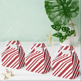 Caja Para Regalos Rayas de Caramelo de Navidad