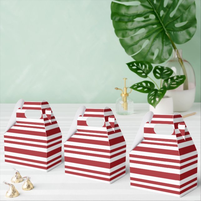 Caja Para Regalos Rayas de Caramelo de Navidad (Múltiple)