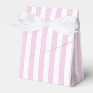 Caja Para Regalos Rayas de caramelo rosa pálido y blanco