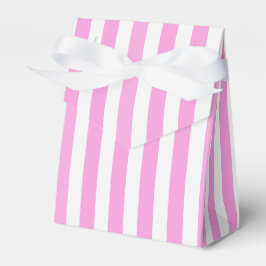 Caja Para Regalos Rayas de caramelo rosa y blanco