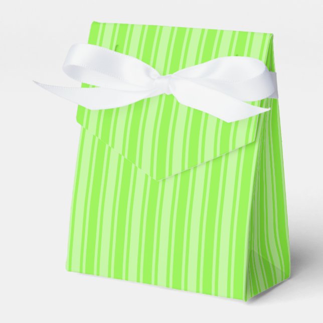 Caja Para Regalos Rayas de caramelo verde limón (Front Side)