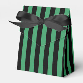 Caja Para Regalos Rayas de caramelo verde y negro