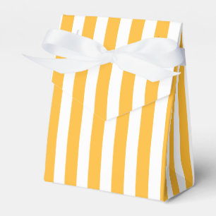 Caja Para Regalos Rayas de caramelos amarillos y blancos soleados