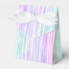 Caja Para Regalos rayas de pincel de arcoiris pálido: