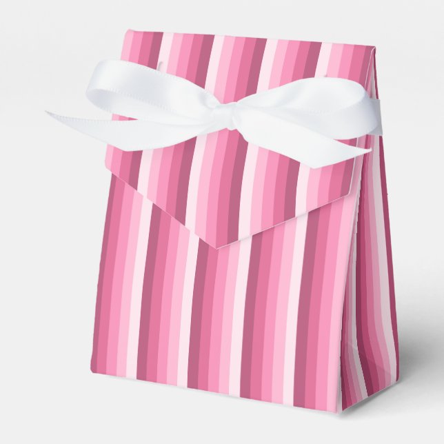 Caja Para Regalos Rayas de sombra rosadas (Front Side)