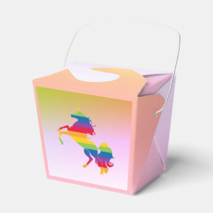 Caja Para Regalos Rayas de unicornio gay