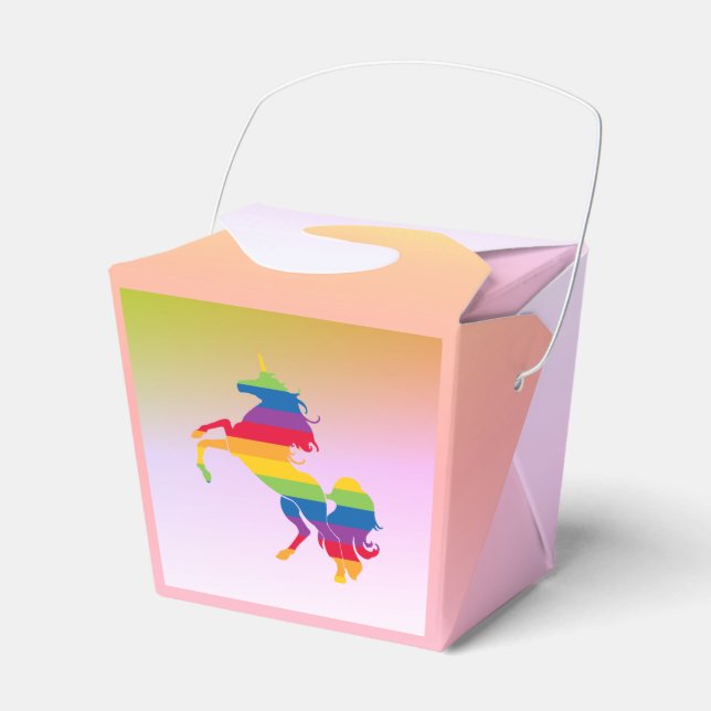 Caja Para Regalos Rayas de unicornio gay (Front Side)
