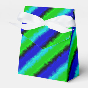 Caja Para Regalos Rayas de vidrio roto verde azul