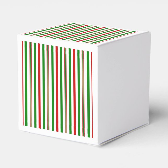 Caja Para Regalos Rayas decorativas de navidades (Reverso Costado)