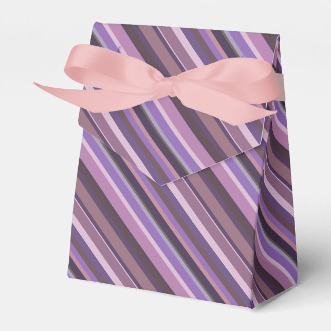 Caja Para Regalos Rayas diagonales malvas (Front Side)