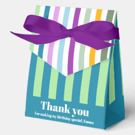 Caja Para Regalos Rayas felices texto personalizado multicolor 