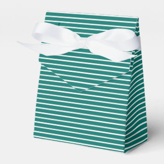 Caja Para Regalos Rayas festivas refinadas | Invierno Teal II
