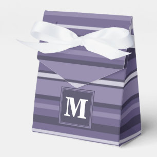 Caja Para Regalos Rayas moradas monográficas