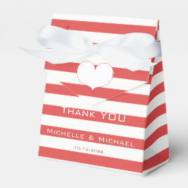 Caja Para Regalos Rayas rojas y blancas | Boda personalizado