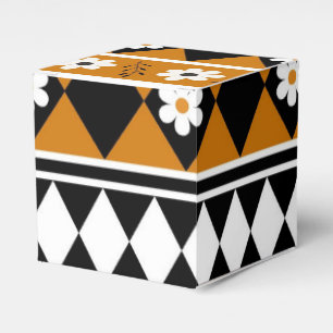 Caja Para Regalos Rayo de borde Flor Diamante Boho Patrón floral