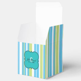 Caja Para Regalos Rayo verde azul y limón