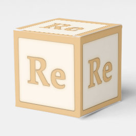 Caja Para Regalos "Re" Solfeggio Bloques musicales de bebé Naranja