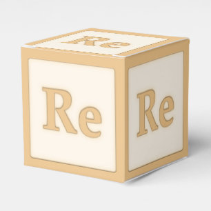 Caja Para Regalos "Re" Solfeggio Bloques musicales de bebé Naranja