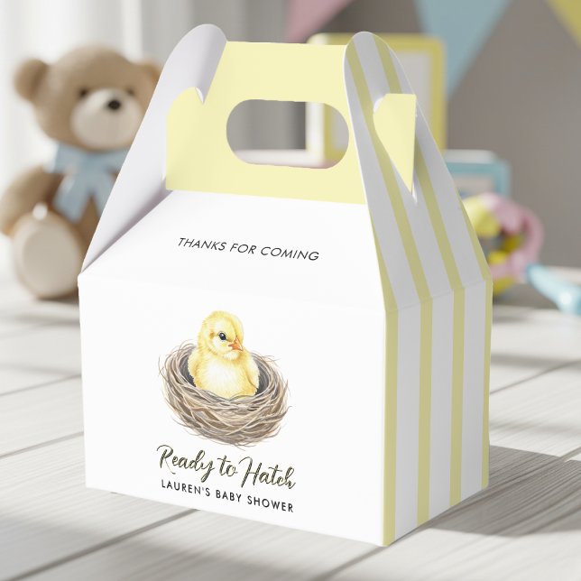 Caja Para Regalos Ready To Hatch Yellow Spring Chick Baby Shower (Ready To Hatch Yellow Spring Chick Baby Shower Favor Boxes
)