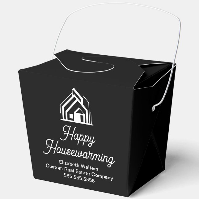 Caja Para Regalos Real Estate Company Housewarming Black Fortune (Anverso)