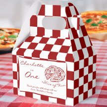 Rebanada de divertida pizza italiana de cuadros ro