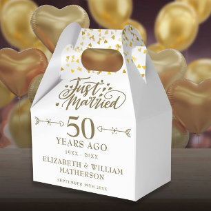 Caja Para Regalos Recién casados 50º aniversario de bodas de oro