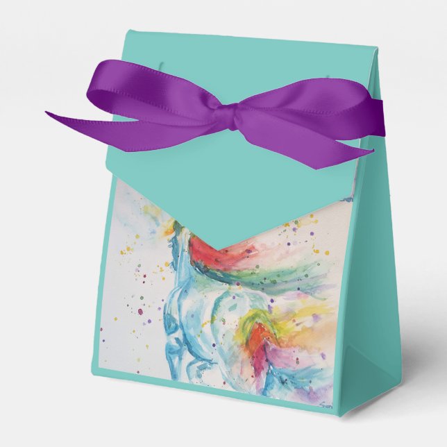 Caja Para Regalos Recuadro de Favor de Pastel de la Fiesta de Cumple (Front Side)