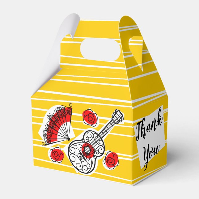 Caja Para Regalos Recuadro de Favores de Españoles (Front Side)