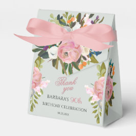 Caja Para Regalos Recuerdos de cumpleaños número 90 Elegante Pintado
