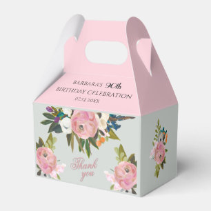 Caja Para Regalos Recuerdos de cumpleaños número 90 Elegante Pintado