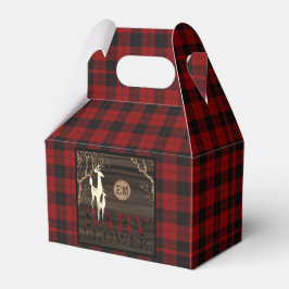 Caja Para Regalos Recuerdos rústicos de cuadros de búfalo para baby 