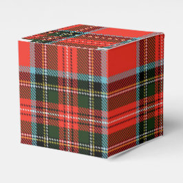 Caja Para Regalos Red Black and White Plaid Pattern Classic