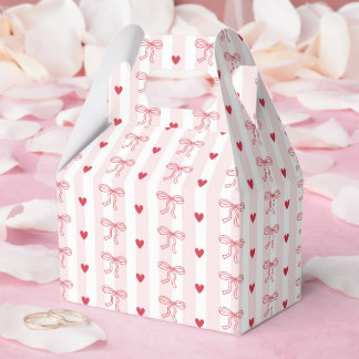 Caja Para Regalos Red Bow Hearts Valentines Baby Shower