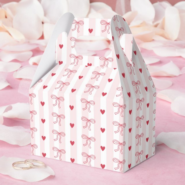 Caja Para Regalos Red Bow Hearts Valentines Baby Shower (Boda)