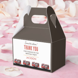 Caja Para Regalos Red Fire Truck Party Décor | Custom Kids Birthday