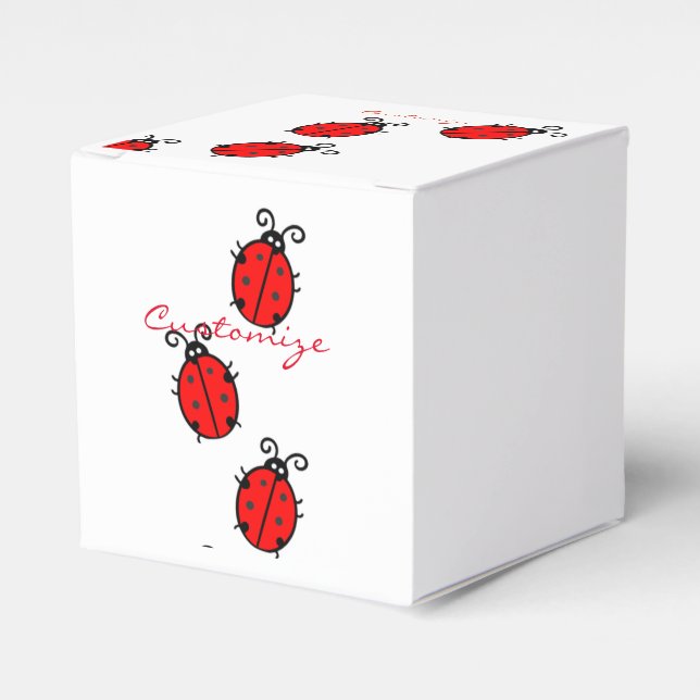 Caja Para Regalos Red Ladybugs Crawling Thunder_Cove (Costado Anverso)