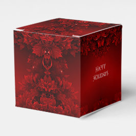Caja Para Regalos Red Leaves Floral Holiday Box