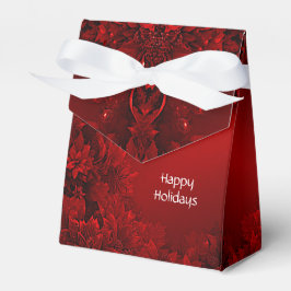 Caja Para Regalos Red Leaves Floral Holiday Box