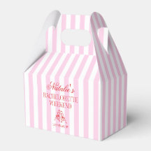 Red Pink Stripes Bachelorette Weekend Party