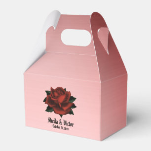 Caja Para Regalos Red Rose Gothic Boda Personal