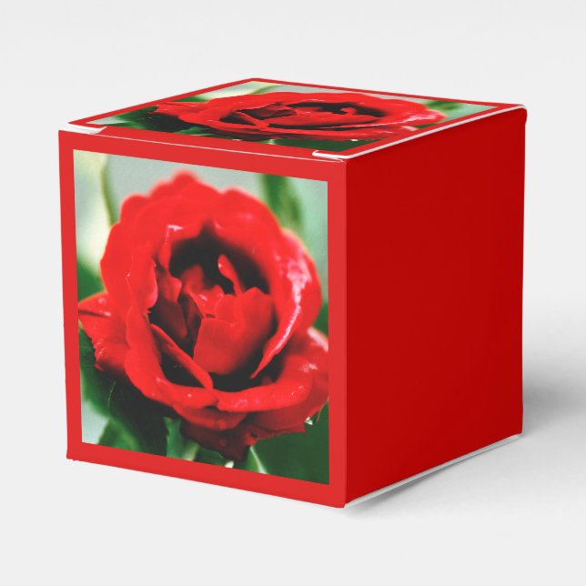 Caja Para Regalos Red Rose Love (Costado Anverso)