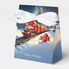 Caja Para Regalos Red Train Christmas Tree Holiday Gift Box