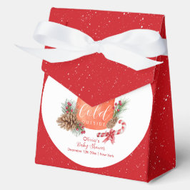 Caja Para Regalos Red Winter Snowflake Festive Smore Baby Shower