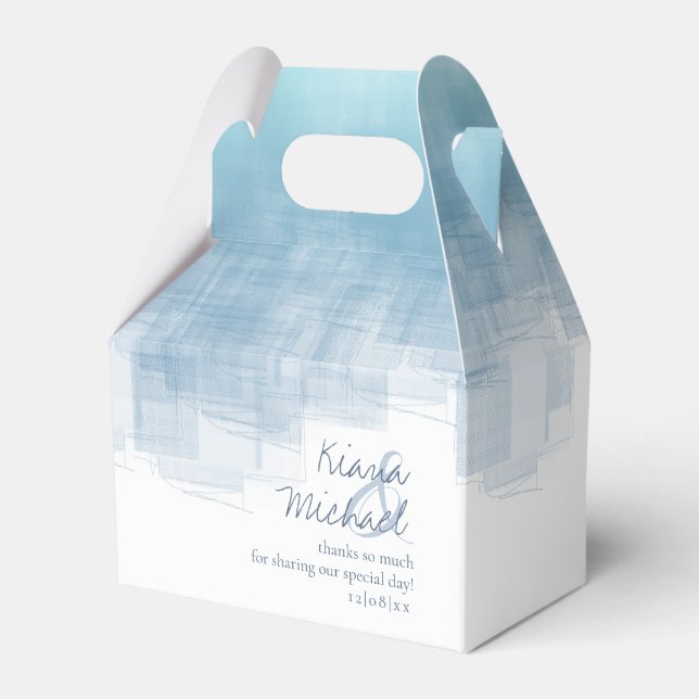 Caja Para Regalos Reflexiones de acuarela Gracias Dusty Blue2 ID774 (Front Side)