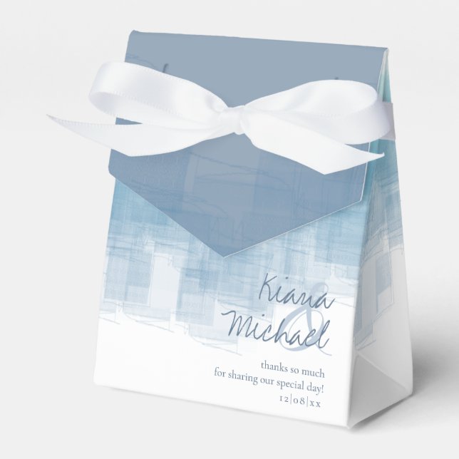 Caja Para Regalos Reflexiones de acuarela Gracias Dusty Blue ID774 (Front Side)